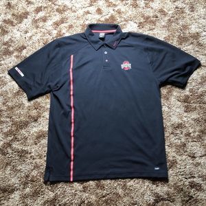 Ohio State Buckeyes Shirt Mens Medium Short Sleeve Dri-Fit Polo Nike Golf Black
